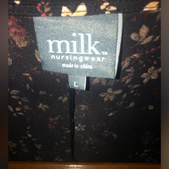 Floral Maternity Nursing Midi Dress - Picture 5 of 6